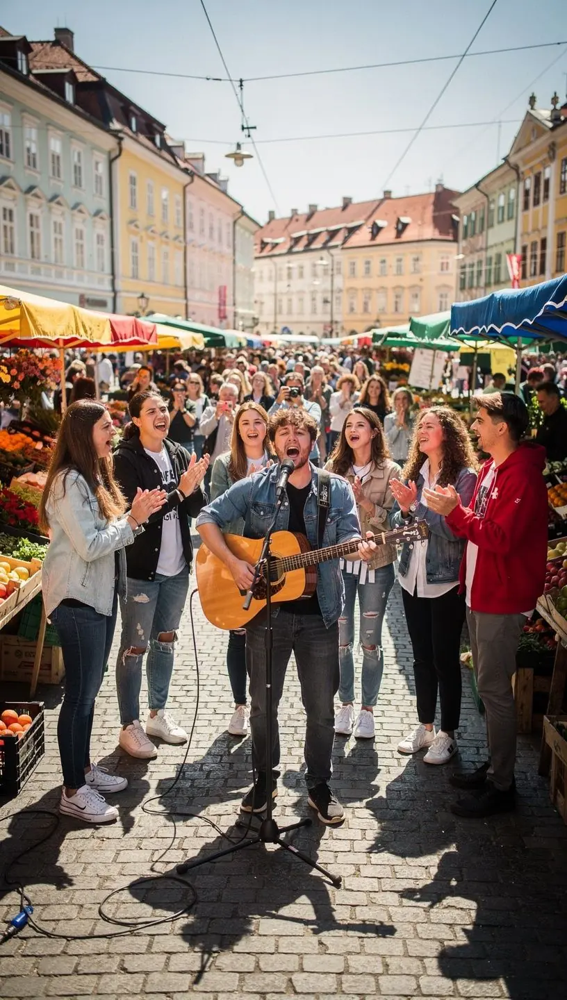 Ein Lehrer, der die richtige Atemtechnik demonstriert und den Schülern Tipps gibt.